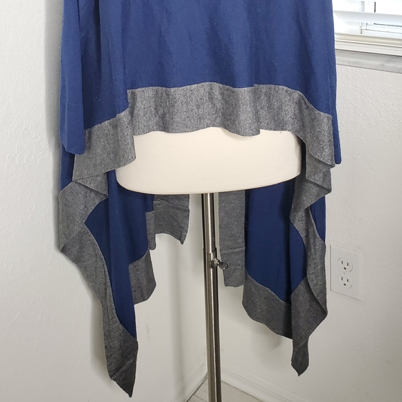 INTERMX GOLDE Colorblock Silk Blend Cardigan M/L. - Picture 6 of 7